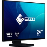 EIZO EV2495-BK 24.1" monitor Zwart, HDMI, DisplayPort, 3x USB-A 3.2 (5 Gbit/s), USB-B, 2x USB-C 3.2 (5 Gbit/s), RJ-45