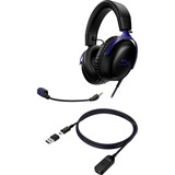 HyperX Cloud III over-ear gaming headset Zwart/blauw, Pc, PS5, PS4, Xbox Series X|S, Xbox One, Nintendo Switch