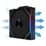 Lian Li UNI FAN TL 120 Wireless RGB case fans Zwart, 3 stuks, 120 x 124 x 28 mm, PWM, Incl. controller