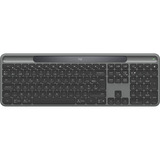 Logitech Signature Slim Solar+, toetsenbord Donkergrijs, BE Lay-out