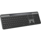 Logitech Signature Slim Solar+, toetsenbord Donkergrijs, BE Lay-out