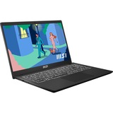 MSI Modern 15 (B12M-415BE) 15.6"  laptop Zwart | Core i5-1235U | Iris Xe Graphics | 8 GB | 512 GB SSD