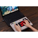 8BitDo Arcade Stick joystick Grijs, Switch 1, Switch 2, Pc, Bluetooth / 2.4G / USB-C