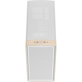 Fractal Design Summit Chalk White Solid midi tower behuizing Wit/houtkleur | 2x USB-A | 1x USB-C