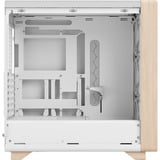 Fractal Design Summit Chalk White Solid midi tower behuizing Wit/houtkleur | 2x USB-A | 1x USB-C