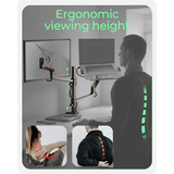 ICY BOX IB-MS622-T monitorarm Zwart