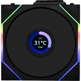 Lian Li UNI FAN TL 120 LCD Wireless Reverse Blade RGB case fan Zwart, 120 x 124 x 28 mm, PWM, 1x 9-pin USB