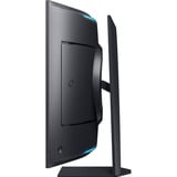 SAMSUNG Odyssey Ark G97NC 55" 4K UHD curved gaming monitor Zwart, 3x HDMI, DisplayPort, 2x USB-A, 2x USB-B, 2x USB-C, Wi-Fi 5, BT, RJ-45, 165 Hz