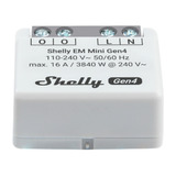 Shelly EM Mini Gen4 energiebesparing Grijs, Wi-Fi, Bluetooth, Zigbee