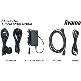 iiyama ProLite T1721MSC-B2 17" touchscreen monitor Zwart, Touch, VGA, HDMI, Audio, USB