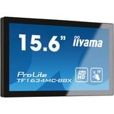 iiyama ProLite TF1634MC-B8X 16" Public Display Zwart, VGA, HDMI, DisplayPort, Touch