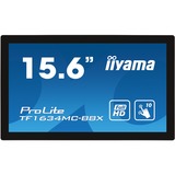 iiyama ProLite TF1634MC-B8X 16" Public Display Zwart, VGA, HDMI, DisplayPort, Touch