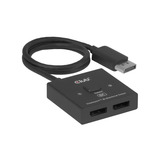 Club 3D DisplayPort 2-in-1 bidirectionele 8K switch displayport switch Zwart