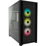 Corsair iCUE 5000X RGB midi tower behuizing Zwart | 2x USB-A | 1x USB-C | RGB | Tempered Glass