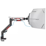 Neomounts DS70-256RD1 ACE gaming monitorarm Rood/zwart, Gasveer, Topfix, 180°-stop