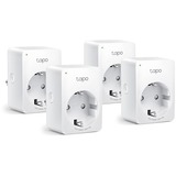 TP-Link Tapo P110 (4-pack) Mini smart wifi-stopcontact schakel stekkerdoos Wit, 4 stuks
