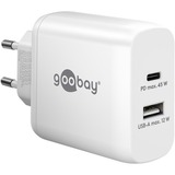 goobay 45W GaN USB-C PD Dual Fast Charger Wit