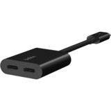 Belkin Connect USB-C audio- en oplaadadapter Zwart