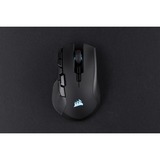 Corsair IRONCLAW RGB WIRELESS Gaming Mouse Zwart, 100 - 18,000 dpi, Bluetooth + LE, RGB leds