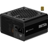 Corsair RM750e (2024), 750 Watt voeding  Zwart, 1x 12VHPWR, 1x PCIe, Kabel-Management