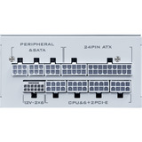 Lian Li SP Platinum modulaire 1000 watt voeding  Wit, 1x 12V-2x6, 2x PCIe, 2x PCIe, Kabelmanagement