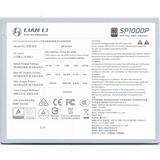 Lian Li SP Platinum modulaire 1000 watt voeding  Wit, 1x 12V-2x6, 2x PCIe, 2x PCIe, Kabelmanagement
