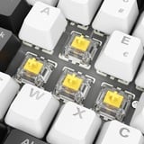 Sharkoon SKILLER SGK50 S2, gaming toetsenbord Wit, BE Lay-out, Gateron Yellow, RGB leds, Hot-swappable