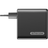 Sitecom 140W GaN Power Delivery oplader met led-scherm Zwart, 2x USB-C, 1x USB-A, 2 meter