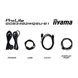 iiyama G-Master Black Hawk GCB3482WQSU-B1 34" Curved UltraWide gaming monitor Zwart, 120 Hz, HDMI, DisplayPort, Audio, AMD Free-Sync