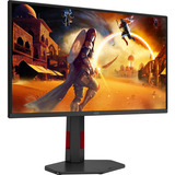 AOC Q25G4SR 24.5" gaming monitor Zwart/rood, 300 Hz, HDMI, DisplayPort, Audio