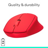 Logitech M330 SILENT PLUS muis Rood, 1000 dpi