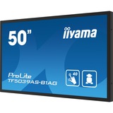 iiyama ProLite TF5039AS-B1AG 49.5" 4K Ultra HD Public Display Zwart, 2x HDMI, DisplayPort, 2x USB-A, USB-B, RJ-45