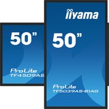 iiyama ProLite TF5039AS-B1AG 49.5" 4K Ultra HD Public Display Zwart, 2x HDMI, DisplayPort, 2x USB-A, USB-B, RJ-45