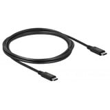 DeLOCK USB-C 4 Gen 2x2 > USB-C kabel Zwart, 2 meter