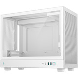 DeepCool CH160 PLUS WH mini tower behuizing Wit | 2x USB-A | 1x USB-C | Tempered Glass