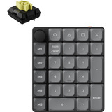 Keychron K0 Max QMK gaming numpad Zwart/grijs, Milk POM Switch Banana, RGB leds, Hot-swappable, Bluetooth, 2.4GHz