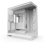 NZXT H9 Flow RGB+ midi tower behuizing Wit (mat) | 2x USB-A | 1x USB-C | RGB | Tempered Glass
