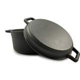 Grill Guru Dutch Oven Reversible kookpan Zwart