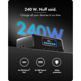 ICY BOX 240W GaN oplaadstation Zwart