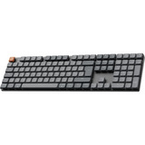Keychron K5 Max-H3Z, toetsenbord Grijs/zwart, BE Lay-out, Gateron Low Profile 2.0 Mechanical Brown, RGB leds, Double-shot PBT, Hot-swappable, Bluetooth, 2.4GHz