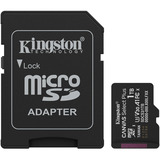 Kingston Canvas Select Plus 1 TB MicroSDXC geheugenkaart Zwart, UHS-I U3, Class 10, V30, Incl. SD Adapter