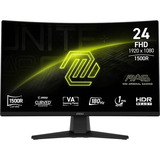 MSI MAG 242C 23.6" curved gaming monitor Zwart, HDMI, DisplayPort, 180 Hz