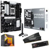 ALTERNATE Upgrade Kit PRIME B650-PLUS WIFI + Ryzen 5 7500X3D + 32 GB + 2 TB SSD Zwart/zilver, Moederbord, CPU, Geheugen, SSD