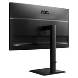 AOC U27E4CV 27" 4K UHD monitor Zwart, 2x HDMI, DisplayPort, 4x USB-A, USB-C, RJ-45