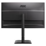 AOC U27E4CV 27" 4K Ultra HD monitor Zwart, 1x DisplayPort, 2x HDMI, 1x USB-C, 4x USB-A, 1x RJ-45