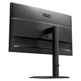 AOC U27E4CV 27" 4K Ultra HD monitor Zwart, 1x DisplayPort, 2x HDMI, 1x USB-C, 4x USB-A, 1x RJ-45