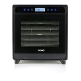 Domo Digitale voedseldroger DO354VD Inox/zwart, 8 lagen