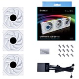 Lian Li UNI FAN TL-LCD120 White Triple Pack case fan Wit, 4-pin PWM fan-connector, Incl. controller