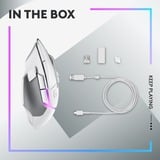 Logitech G502 X PLUS LIGHTSPEED gaming muis Wit, 100 - 25.600 dpi, RGB leds