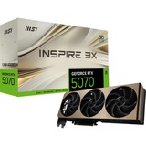 MSI GeForce RTX 5070 12G INSPIRE 3X OC grafische kaart 1x HDMI, 3x DisplayPort